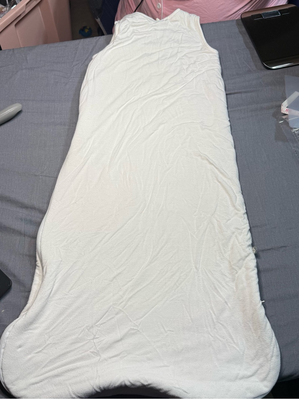 Kyte BABY White Sleeveless Cotton Sleep Sack - Picture 4 of 4